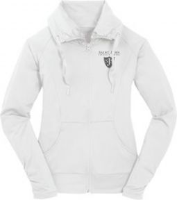 Sport-Tek Ladies Sport-Wick Stretch Full-Zip Jacket, White